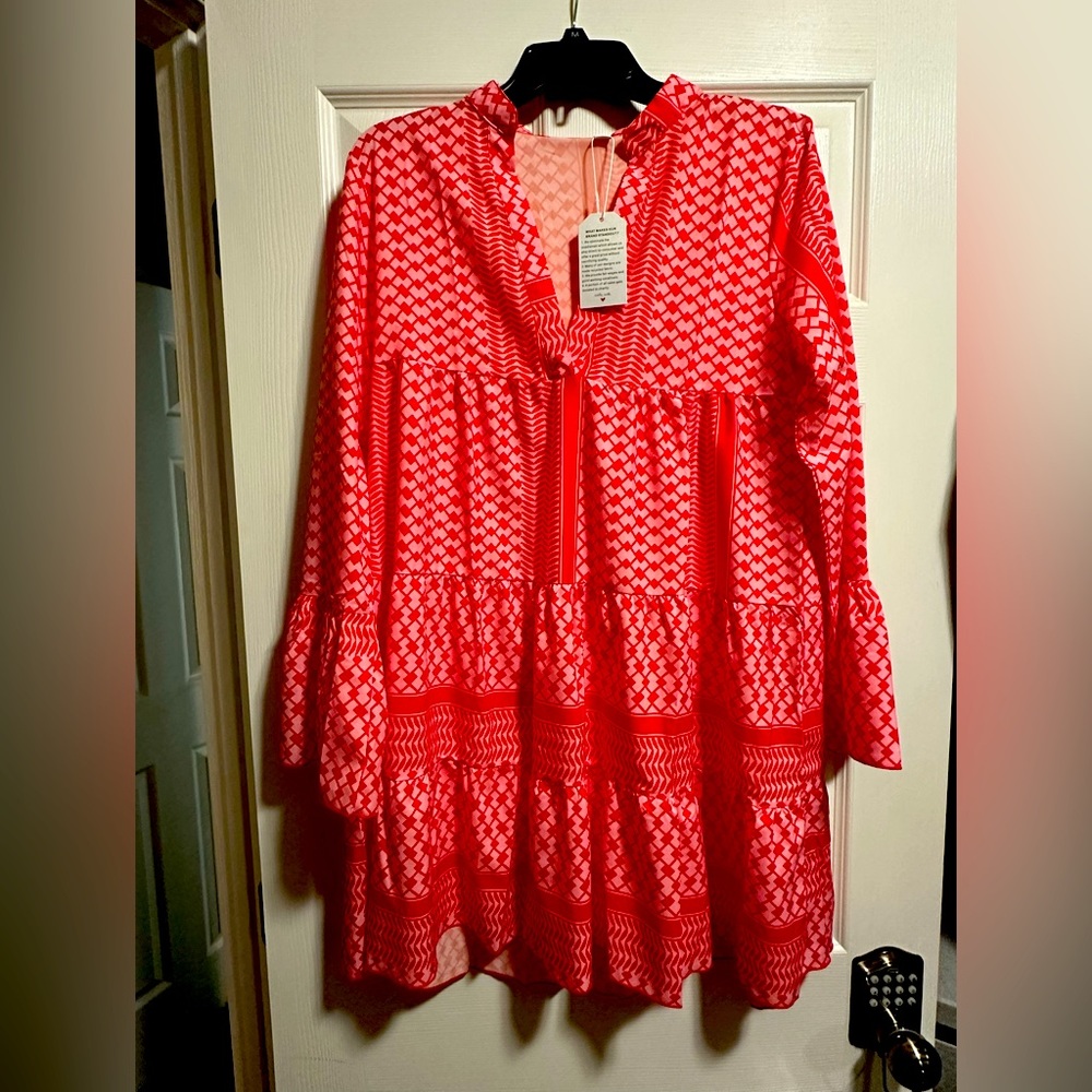 Medium short pullover dress
